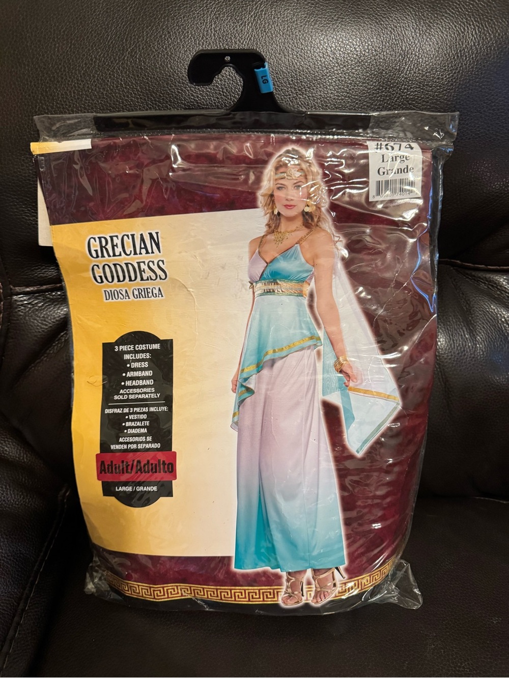 Grecian Goddess Costume - Aqua and White Dress